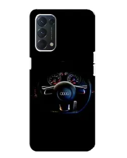Чехол для OPPO A74 с картинкой «Салон Audi — руль» Чехол для OPPO A74 с картинкой «Салон Audi — руль»