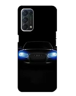 Чехол для OPPO A74 с картинкой «Audi в неоне»