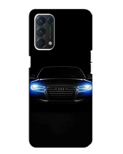 Чехол для OPPO A74 с картинкой «Audi в неоне»