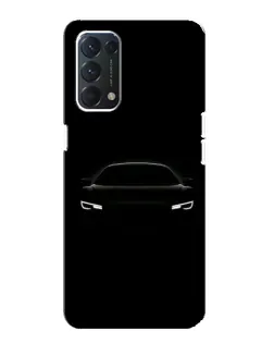 Чехол для OPPO A74 с картинкой «Взгляд Audi в темноте»