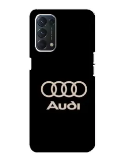 Чехол для OPPO A74 с картинкой «Audi — золотой логотип»