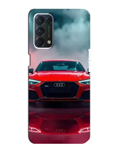 Чехол для OPPO A74 с картинкой «Audi RS — красный стиль»