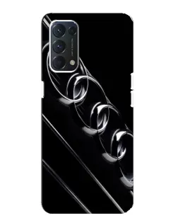 Чехол для OPPO A74 с картинкой «Audi — абстрактные кольца»