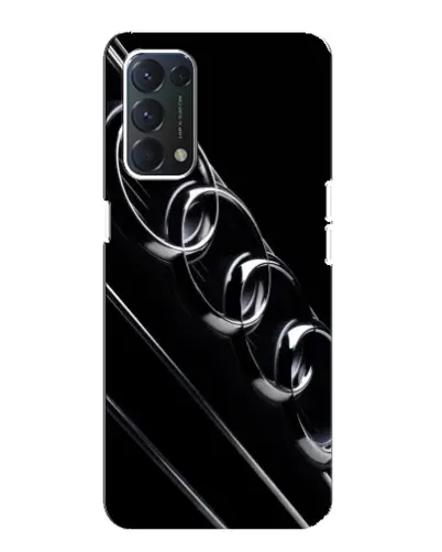 Чехол для OPPO A74 с картинкой «Audi — абстрактные кольца»