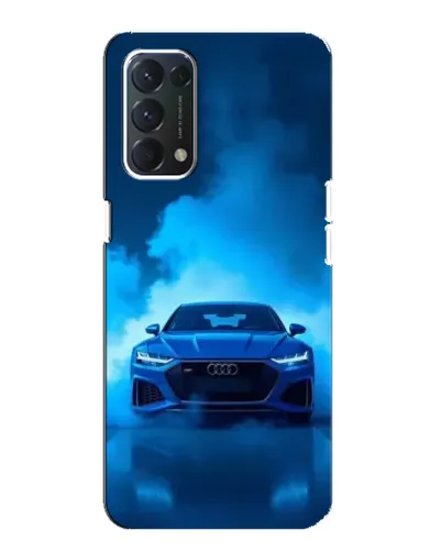 Чехол для OPPO A74 с картинкой «Audi — голубая энергия»