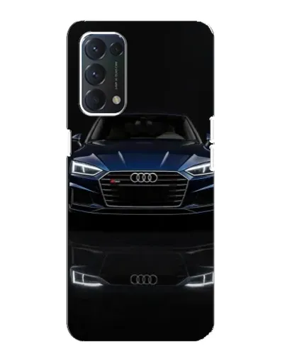 Чехол для OPPO A74 с картинкой «Audi — ночное отражение»