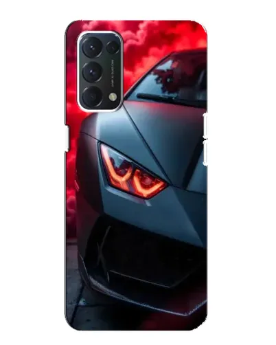 Чехол для OPPO A74 с картинкой «Lamborghini красное сияние»