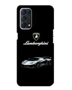 Чехол для OPPO A74 с картинкой «Логотип Lamborghini классика»