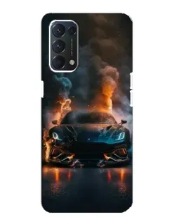 Чехол для OPPO A74 с картинкой «Lamborghini дымная эстетика»