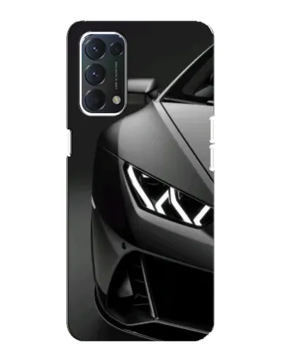 Чехол для OPPO A74 с картинкой «Lamborghini фары детализация»
