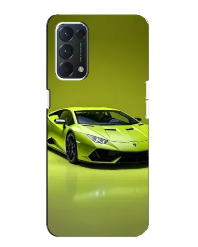 Чехол для OPPO A74 с картинкой «Салатовый Lamborghini Huracan»