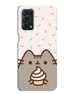 Чехол для OPPO A74 с картинкой «Пушин с кексом»