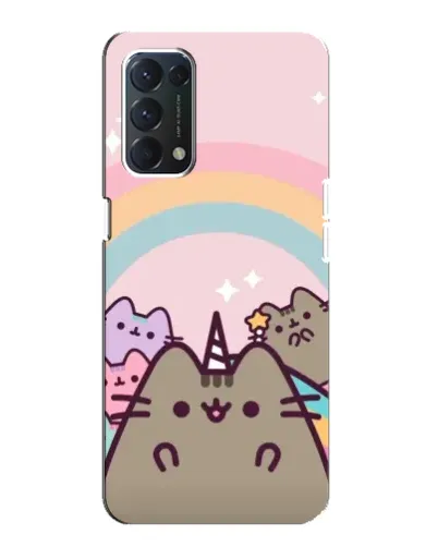 Чехол для OPPO A74 с картинкой «Единорог Pusheen»