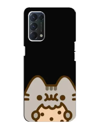 Чехол для OPPO A74 с картинкой «Пушин на черном»