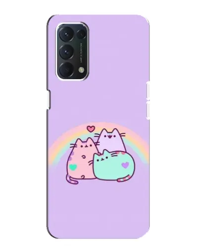 Чехол для OPPO A74 с картинкой «Радужные Пушины»