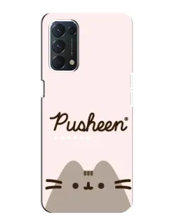 Чехол для OPPO A74 с картинкой «Pusheen логотип»
