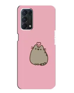 Чехол для OPPO A74 с картинкой «Pusheen сердце»