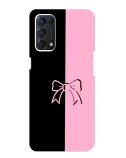 Чехол для OPPO A74 с картинкой «Половинки банта»