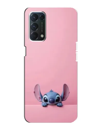 Чехол для OPPO A74 с картинкой «Stitch выглядывает»
