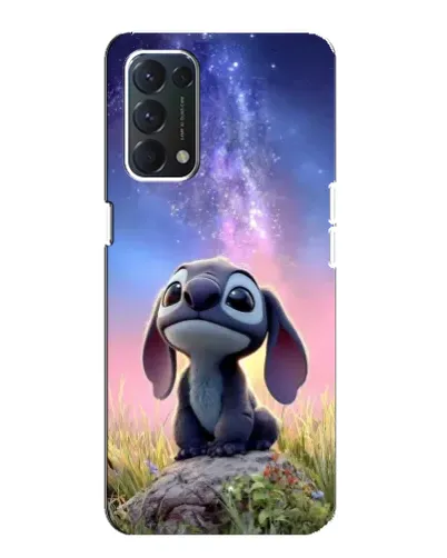 Чехол для OPPO A74 с картинкой «Стич на рассвете»