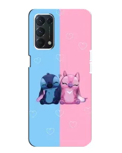 Чехол для OPPO A74 с картинкой «Stitch и Angel Love» Чехол для OPPO A74 с картинкой «Stitch и Angel Love»