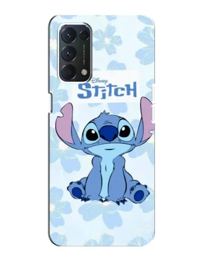 Чехол для OPPO A74 с картинкой «Stitch среди цветов»