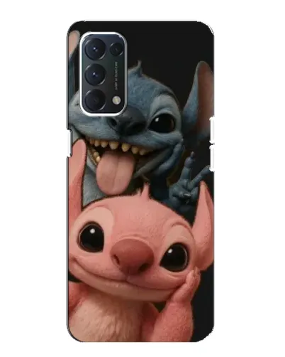 Чехол для OPPO A74 с картинкой «Стич и Ангел»