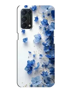 Чохол для OPPO A74 з картинкою «Блакитний квітковий каскад»