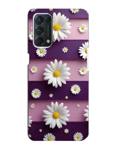 Чохол для OPPO A74 з картинкою «Ромашки на фіолетовому»