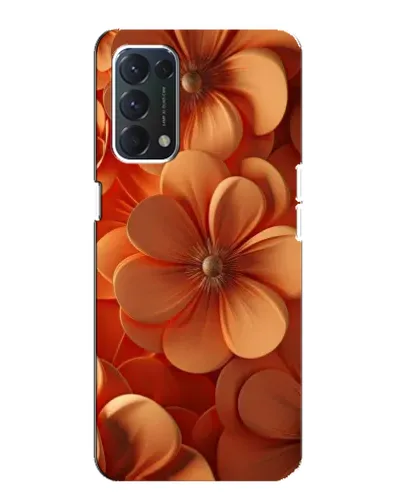 Чохол для OPPO A74 з картинкою «Помаранчева макро квітка»