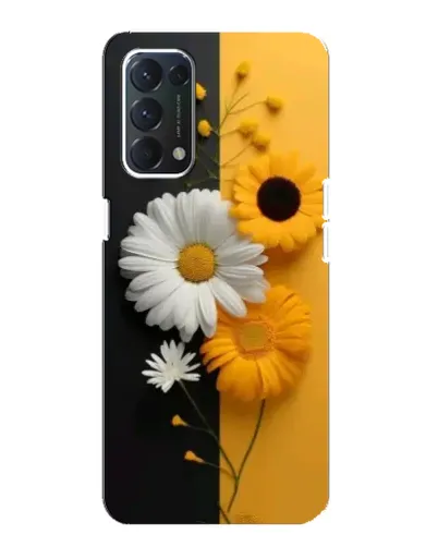 Чохол для OPPO A74 з картинкою «Соняшник та ромашка»