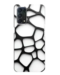 Чехол для OPPO A74 с картинкой «Белая объемная сетка» Чехол для OPPO A74 с картинкой «Белая объемная сетка»