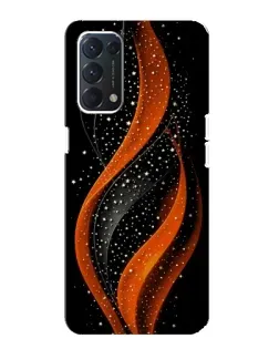 Чехол для OPPO A74 с картинкой «Огненная звездная волна»