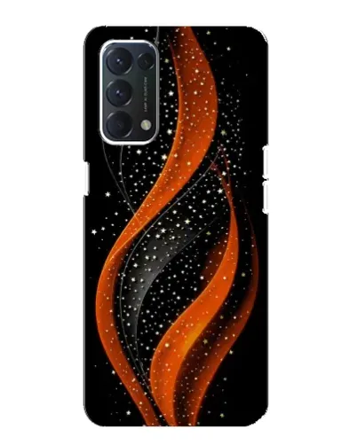 Чехол для OPPO A74 с картинкой «Огненная звездная волна»