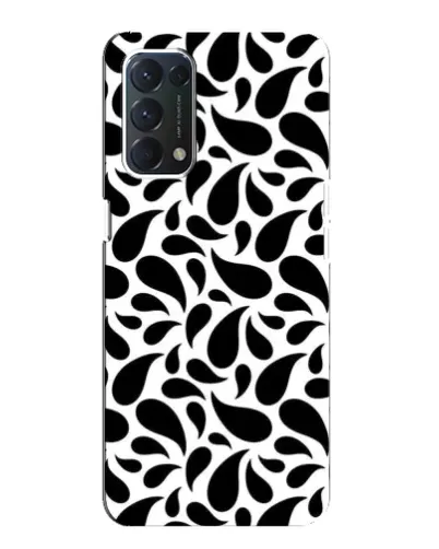 Чехол для OPPO A74 с картинкой «Контрастные черные капли»