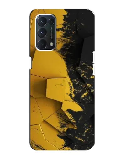 Чехол для OPPO A74 с картинкой «Золотые осколки геометрии»