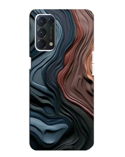 Чехол для OPPO A74 с картинкой «Цветные волны каньона»