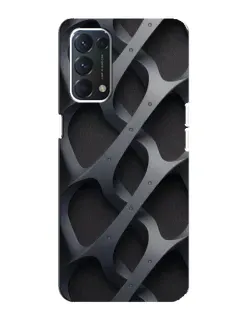 Чехол для OPPO A74 с картинкой «Объемное серое плетение»