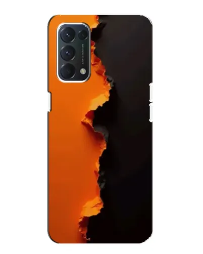 Чехол для OPPO A74 с картинкой «Оранжевый разлом»