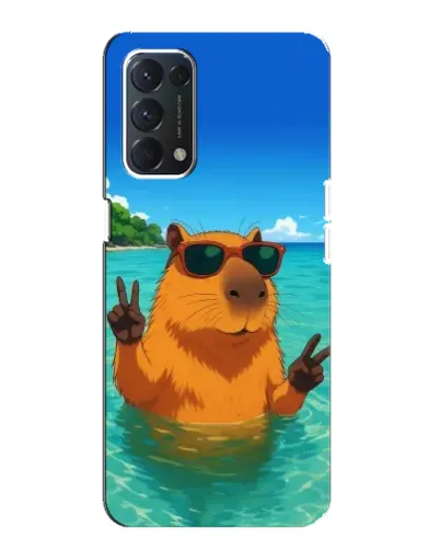 Чехол для OPPO A74 с картинкой «Морская капибара» Чехол для OPPO A74 с картинкой «Морская капибара»