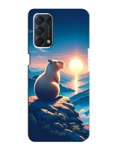 Чехол для OPPO A74 с картинкой «Закат солнца с капибарой» Чехол для OPPO A74 с картинкой «Закат солнца с капибарой»
