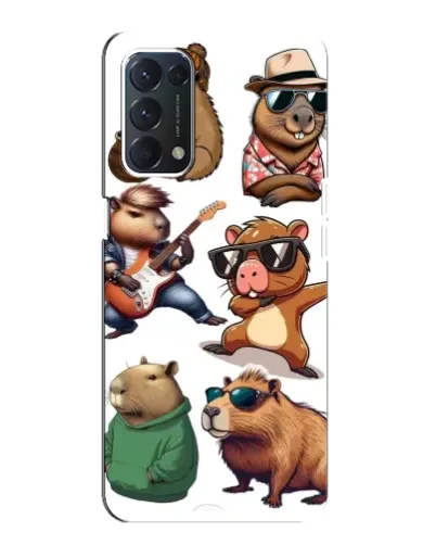 Чехол для OPPO A74 с картинкой «Крутые капибары музыканты» Чехол для OPPO A74 с картинкой «Крутые капибары музыканты»