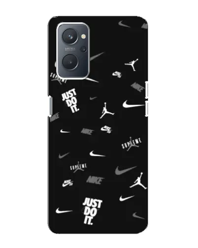 Чохол для OPPO A76 з картинкою «Nike Black Pattern»