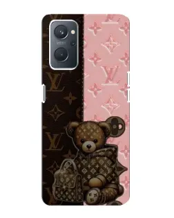 Чехол для OPPO A76 с картинкой «Мишка в стиле LV»