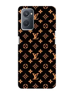 Чехол для OPPO A76 с картинкой «Золотая монограмма LV»