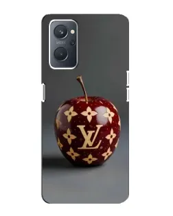 Чехол для OPPO A76 с картинкой «Красное яблоко LV»
