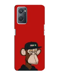 Чохол для OPPO A76 з картинкою «Bored Ape — червоний фон»