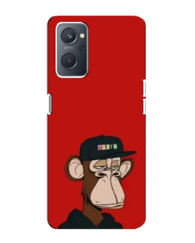 Чохол для OPPO A76 з картинкою «Bored Ape — червоний фон»