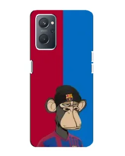 Чохол для OPPO A76 з картинкою «Bored Ape — фанат Барси»