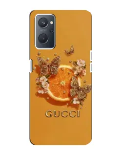 Чохол для OPPO A76 з картинкою «Gucci — золоті метелики»